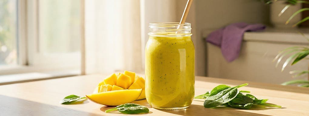 Smoothie mango špenát