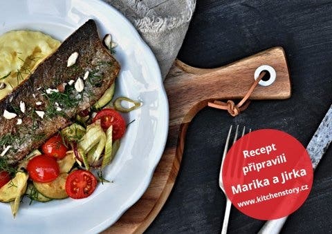 Filet ze pstruha s česnekovou bramborovou kaší
