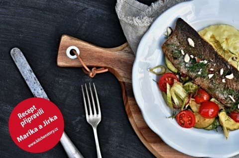 Filet ze pstruha s česnekovou bramborovou kaší