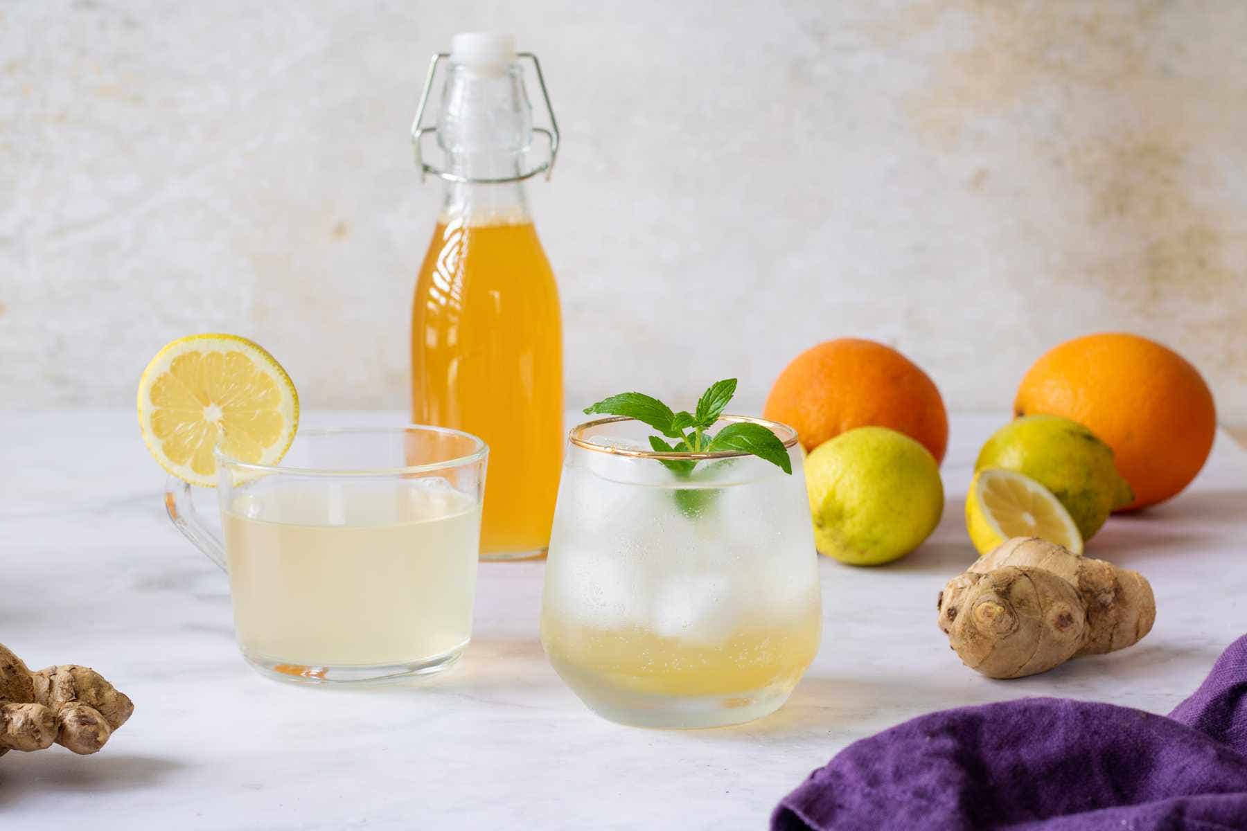 Zázvorový sirup s citrusy
