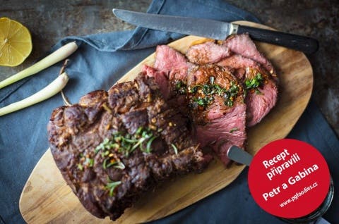 Roastbeef s citrónovou trávou a tamari