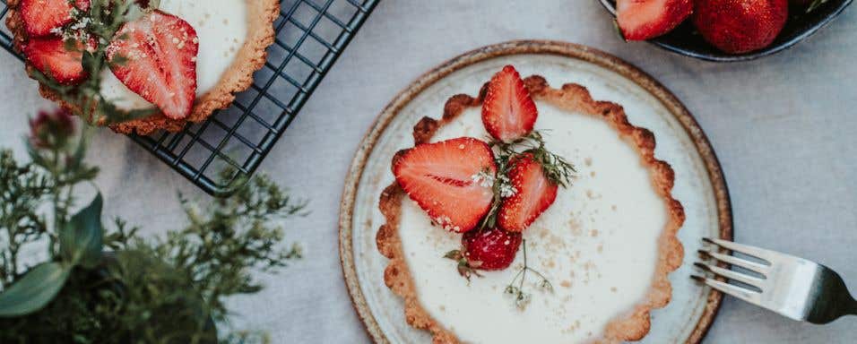 Kešu tartaletky s Panna Cotta náplní