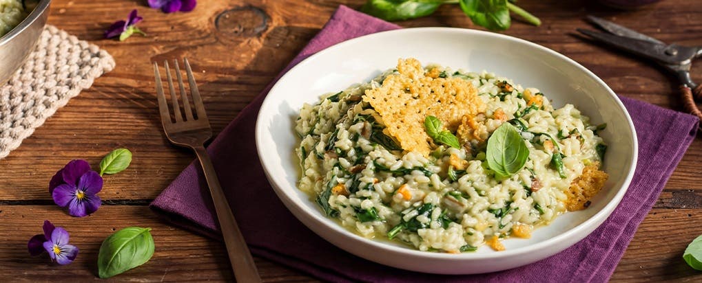 Špenátové risotto