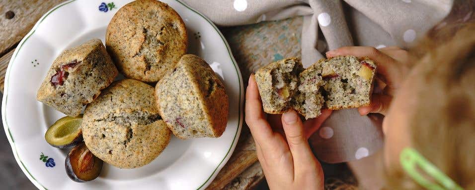 Švestkové muffiny s mákem