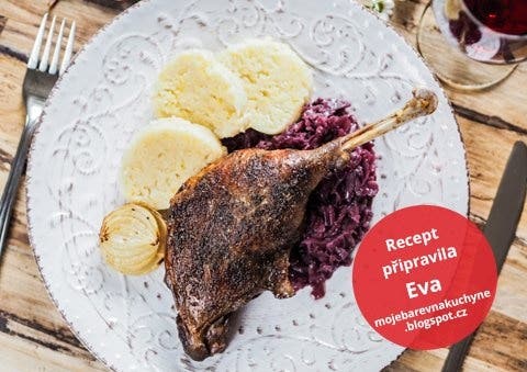 Husí stehna s bramborovým knedlíkem