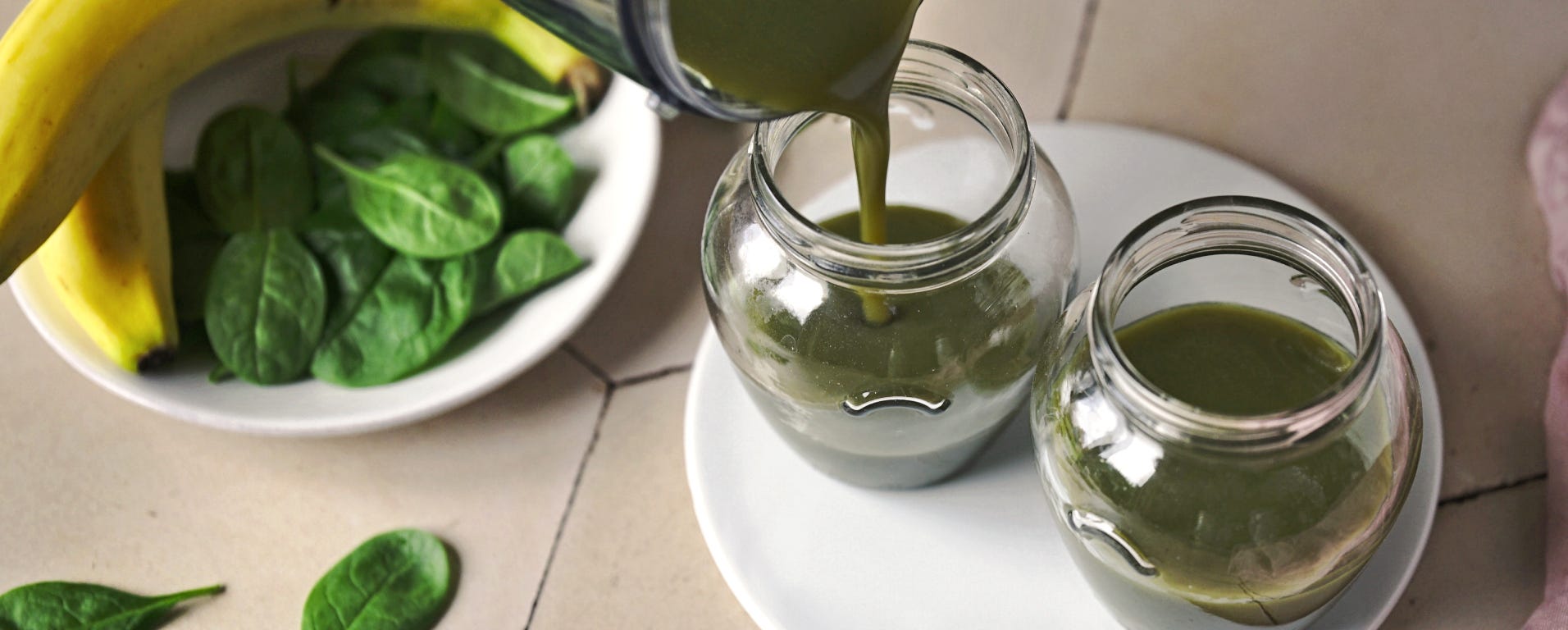 Zelené smoothie s kiwi a špenátem