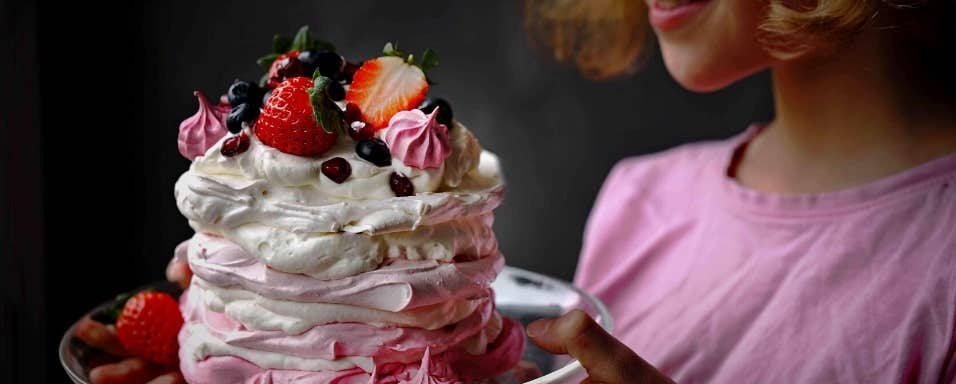 Ombré Pavlova za vysvědčení