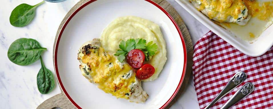 Kuřecí Hasselback se špenátem