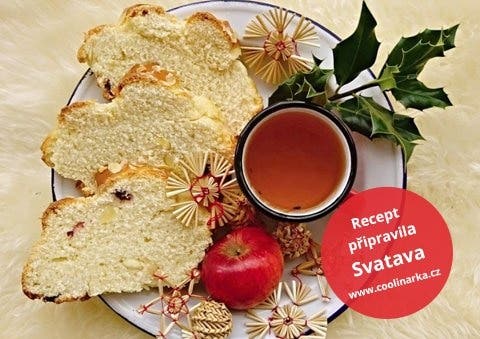 Vánočka z tvarohového těsta