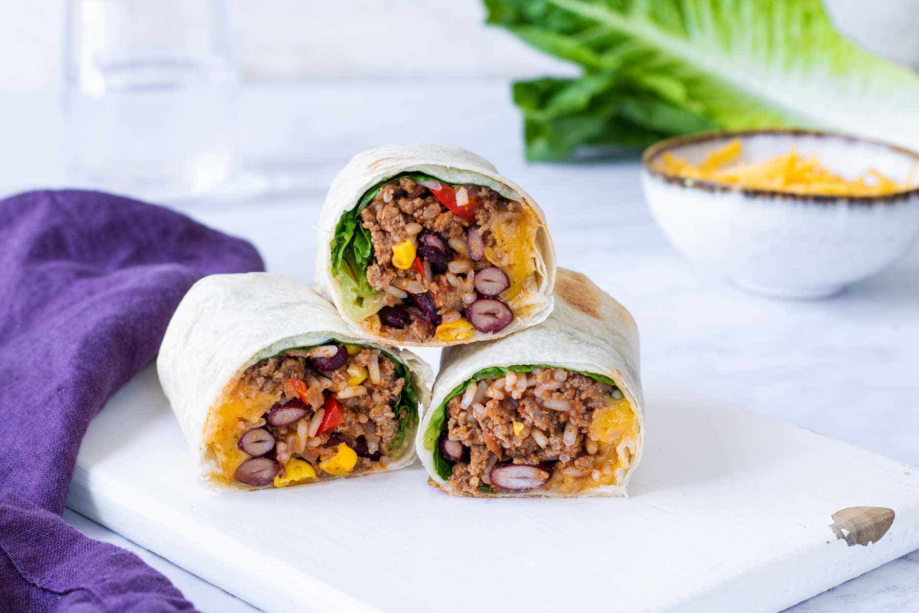 Burrito s masem a fazolemi