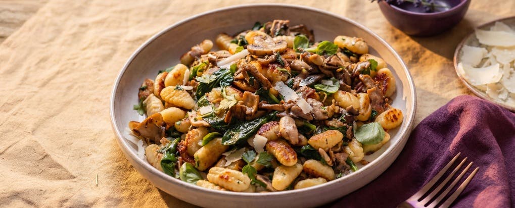 Gnocchi s houbami a bylinkami