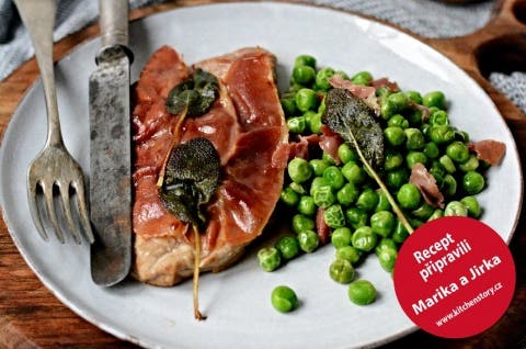 Telecí plátky saltimbocca