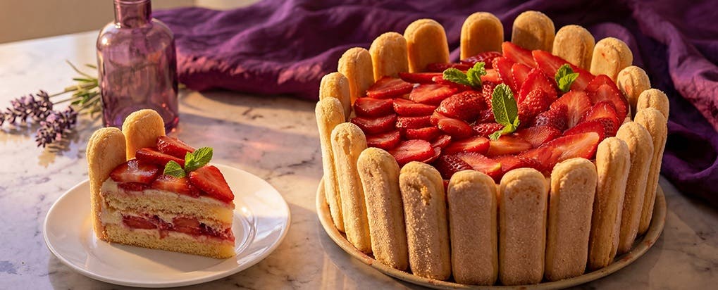 Jahodový tiramisu dort