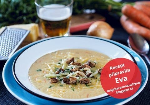 Pivní polévka se sýrem cheddar