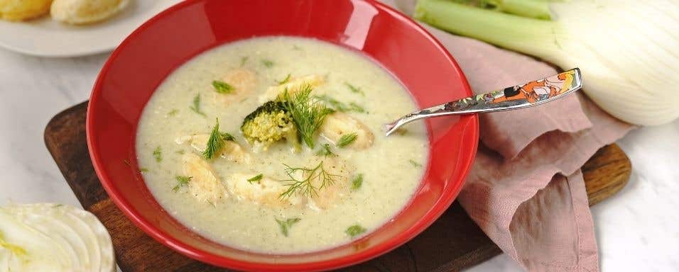 Brokolicovo-fenyklová polévka s krupicovými noky (od 1 roku)