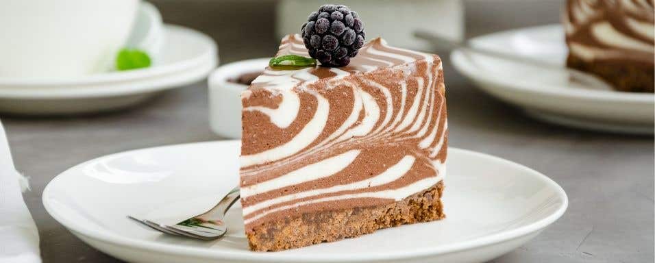 Zebrový cheesecake