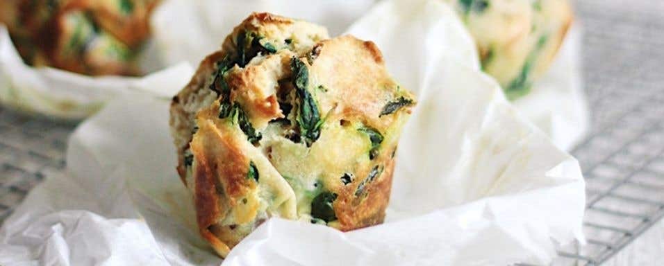 Slané muffiny se špenátem