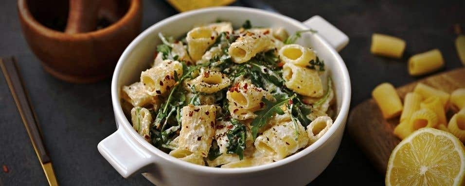 Rigatoni s ricottou a rukolou