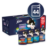 Felix Fantastic kapsičky pro kočky hovězí, kuře, losos, tuňák v želé 44x85g