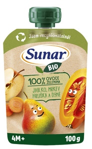 Sunar BIO Jablko hruška mrkev dýně