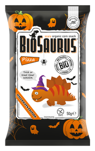 Biosaurus BIO Halloween Kukuřičný snack s příchutí pizzy