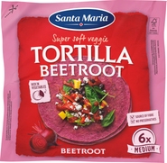 Santa Maria Veggie tortilla červená řepa, 6 ks