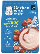 Gerber Cereal mléčná kaše jahodová Dobrou noc