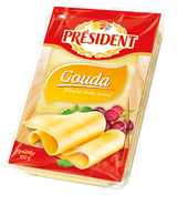 Président Gouda plátkový sýr