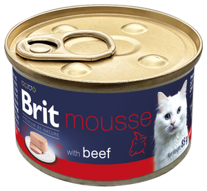 Brit Premium by Nature Cat Can with Beef, pro kočky