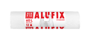 Alufix Pytle na odpadky zavazovací 60 l, 12 ks, 13 µm, 71 + 16 x 64 cm, HDPE, bílé
