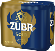 Zubr Gold 11 6x500ml, plech