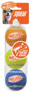 Nerf Dog Pískací tenisové míčky, 6,5 cm