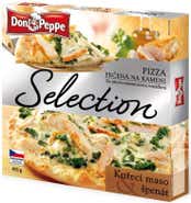 Don Peppe Selection Pizza kuřecí maso & špenát pečená na kameni