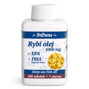 Medpharma MedPharma Rybí olej 1000 mg + EPA + DHA 107 tobolek