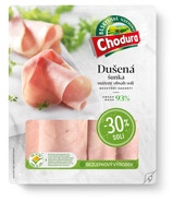 Chodura Dušená šunka se sníženým obsahem soli nejvyšší jakosti (93% masa)