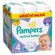 Pampers Active Baby Měsíční balení vel. 4 (9-14kg)
