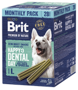 Brit Premium by Nature Dog Dental Snacks pro psy, L, 28 ks