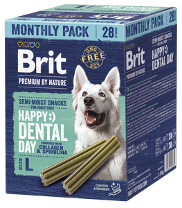 Brit Premium by Nature Dog Dental Snacks pro psy, L, 28 ks