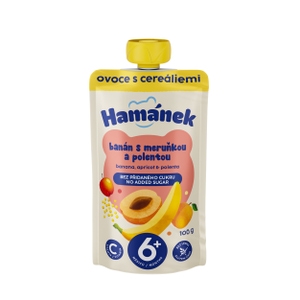 Hamánek Kapsička s banánem, meruňkou a polentou