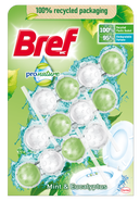 Bref ProNature Mint & Eucalyptus tuhý WC blok 3x50g