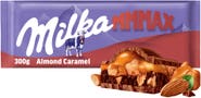 Milka čokoláda Mmmax Almond Caramel, mléčná s mandlemi