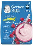 Gerber Cereal mléčná kaše malinová Dobrou noc