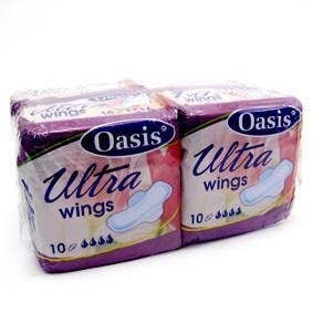 Oasis Ultra wings dámské vložky, 4x 10 ks
