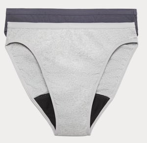 Marks & Spencer Menstruační kalhotky, barva:šedá Velikost:8 