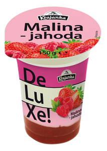 Krajanka DeLuXe smetanový jogurt 7,2% malina-jahoda