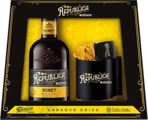 Božkov Republica Honey 500ml + síťovka (dárkové balení)