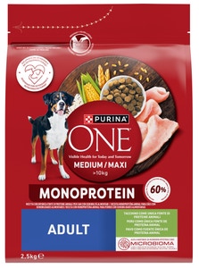 Purina ONE Medium/Maxi Monoprotein granule pro psy krůta
