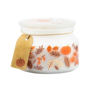 Emocio Autumn leaves vonná svíčka, se skleněným víčkem, 100x79 mm, sklo