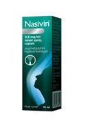 Nasivin 0,5 mg/ml nosní sprej, roztok 10 ml