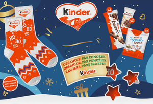 Kinder Dárková sada mix sladkostí + ponožky
